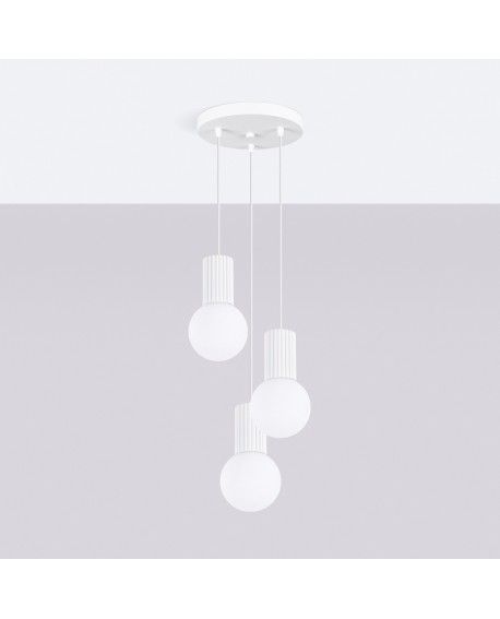 Lampa wisząca HALO 3P biała Sollux SL.1710