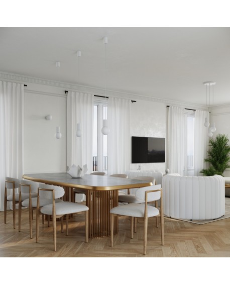 Lampa wisząca HALO 3P biała Sollux SL.1710