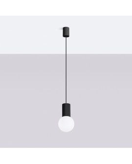 Lampa wisząca HALO 1 czarna Sollux SL.1714