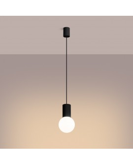 Lampa wisząca HALO 1 czarna Sollux SL.1714