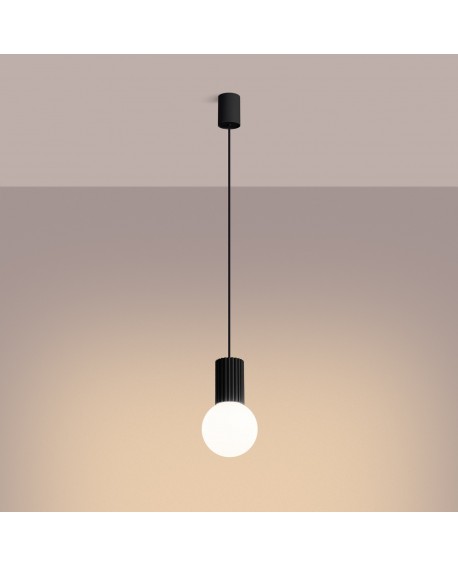 Lampa wisząca HALO 1 czarna Sollux SL.1714
