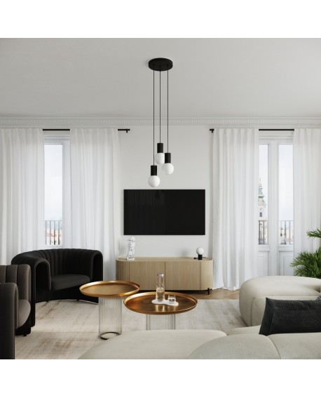 Lampa wisząca HALO 1 czarna Sollux SL.1714