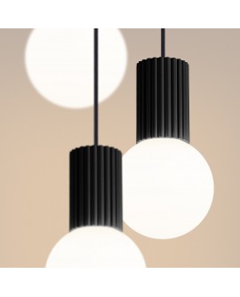 Lampa wisząca HALO 3P czarna Sollux SL.1715