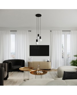 Lampa wisząca HALO 3P czarna Sollux SL.1715