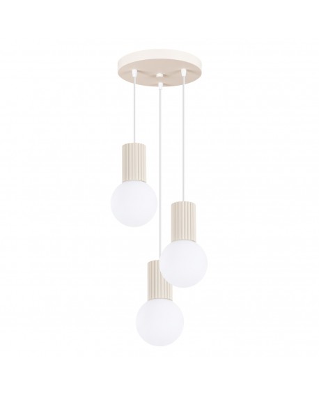 Lampa wisząca HALO 3P beżowa Sollux SL.1720