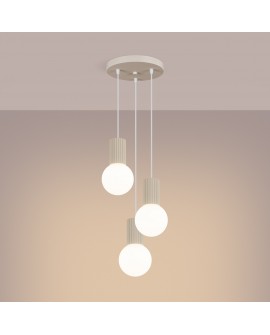 Lampa wisząca HALO 3P beżowa Sollux SL.1720