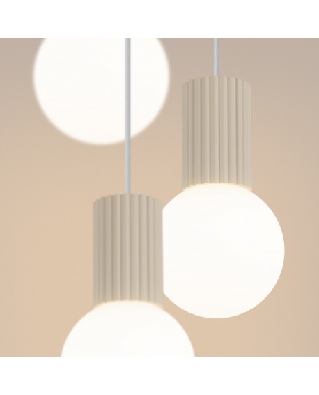 Lampa wisząca HALO 3P beżowa Sollux SL.1720