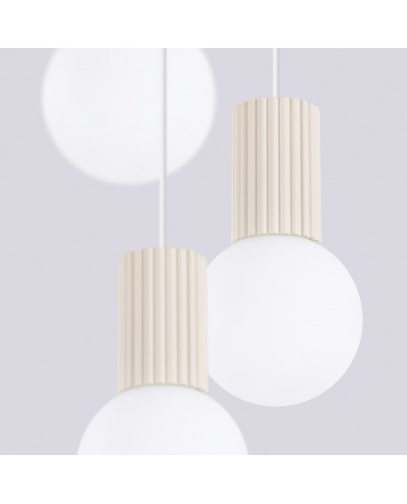 Lampa wisząca HALO 3P beżowa Sollux SL.1720