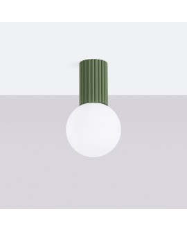 Plafon HALO zielony oliwkowy IP44 Sollux SL.1723