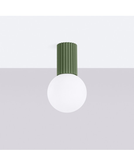 Plafon HALO zielony oliwkowy IP44 Sollux SL.1723