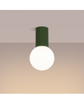 Plafon HALO zielony oliwkowy IP44 Sollux SL.1723