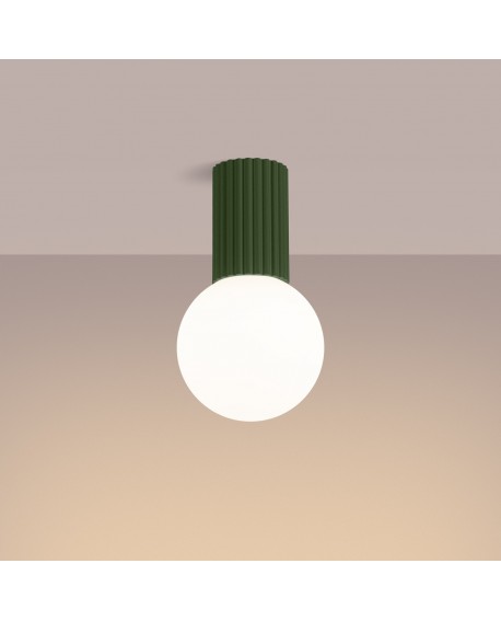 Plafon HALO zielony oliwkowy IP44 Sollux SL.1723