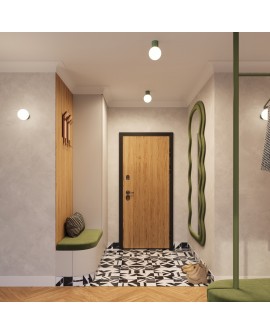 Plafon HALO zielony oliwkowy IP44 Sollux SL.1723