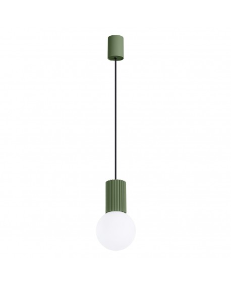 Lampa wisząca HALO 1 zielona oliwka Sollux SL.1724