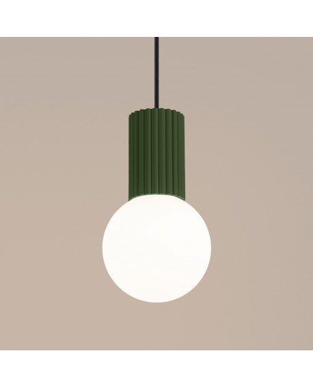 Lampa wisząca HALO 1 zielona oliwka Sollux SL.1724