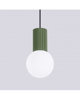Lampa wisząca HALO 1 zielona oliwka Sollux SL.1724