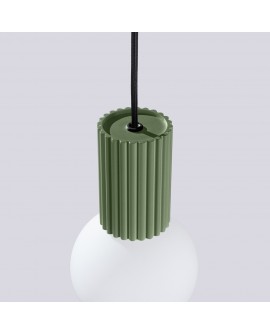 Lampa wisząca HALO 1 zielona oliwka Sollux SL.1724