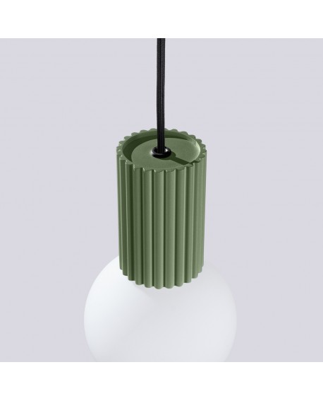 Lampa wisząca HALO 1 zielona oliwka Sollux SL.1724