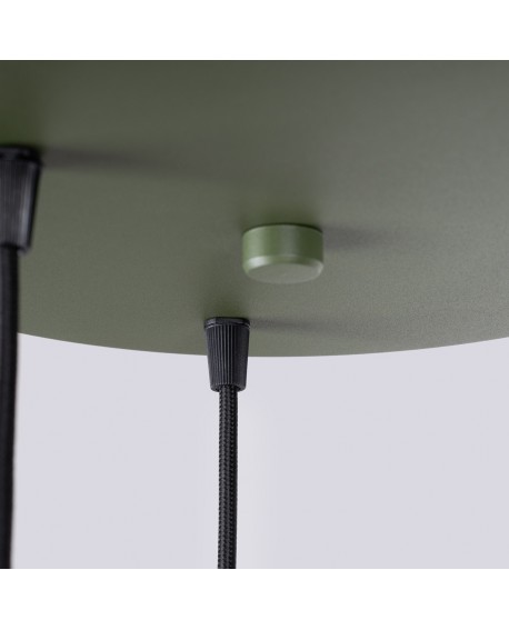 Lampa wisząca HALO 3P zielona oliwka Sollux SL.1725