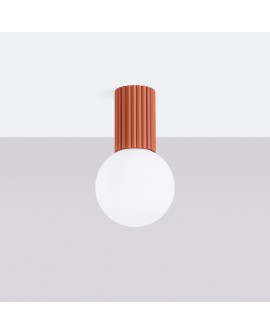 Plafon HALO ochra czerwona IP44 Sollux SL.1728