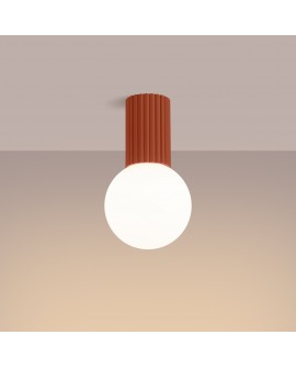 Plafon HALO ochra czerwona IP44 Sollux SL.1728