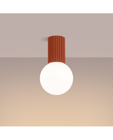 Plafon HALO ochra czerwona IP44 Sollux SL.1728