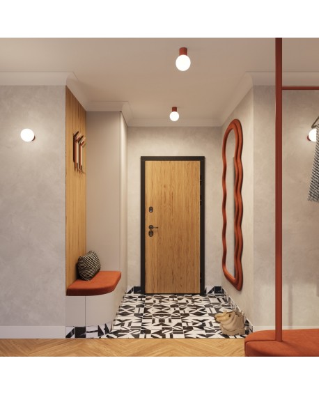 Plafon HALO ochra czerwona IP44 Sollux SL.1728