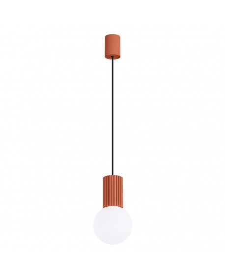 Lampa wisząca HALO 1 ochra czerwona Sollux SL.1729