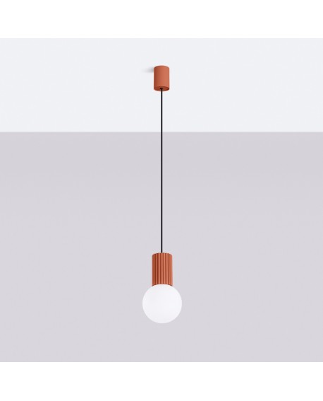 Lampa wisząca HALO 1 ochra czerwona Sollux SL.1729