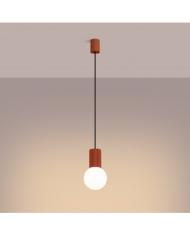 Lampa wisząca HALO 1 ochra czerwona Sollux SL.1729