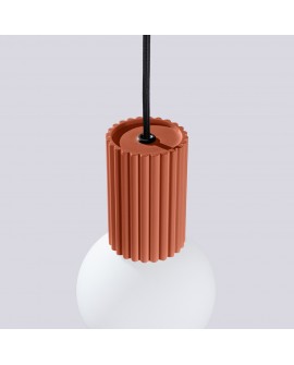 Lampa wisząca HALO 1 ochra czerwona Sollux SL.1729