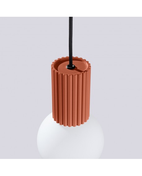 Lampa wisząca HALO 1 ochra czerwona Sollux SL.1729