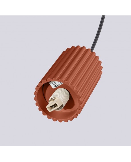 Lampa wisząca HALO 1 ochra czerwona Sollux SL.1729