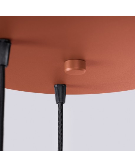 Lampa wisząca HALO 3P ochra czerwona Sollux SL.1730