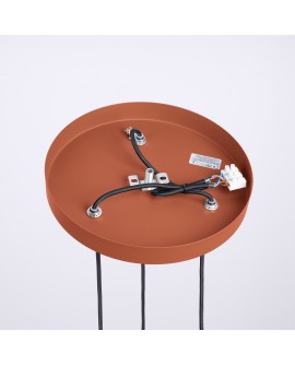 Lampa wisząca HALO 3P ochra czerwona Sollux SL.1730