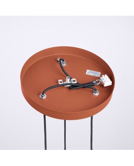 Lampa wisząca HALO 3P ochra czerwona Sollux SL.1730