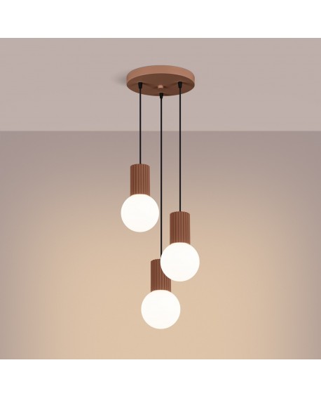 Lampa wisząca HALO 3P mocca Sollux SL.1735