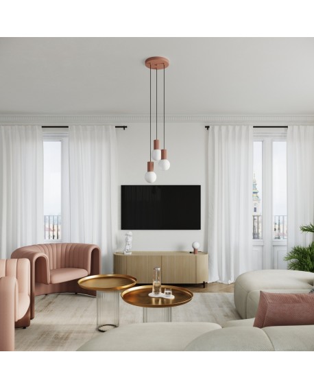 Lampa wisząca HALO 3P mocca Sollux SL.1735