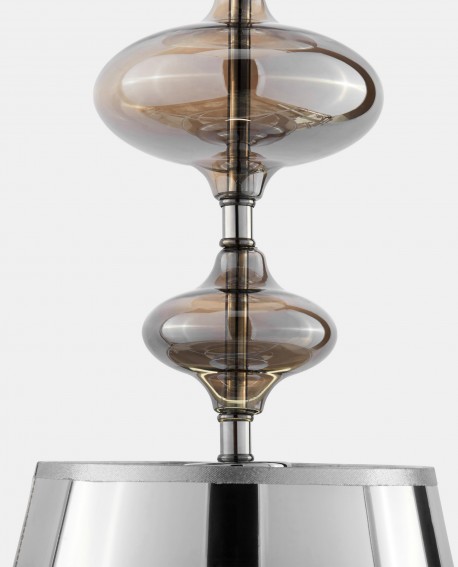 LAMPA WISZĄCA NOWOCZESNA SREBRNA VENEZIANA W1 LUMINA DECO