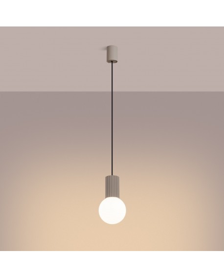 Lampa wisząca HALO 1 taupe Sollux SL.1744