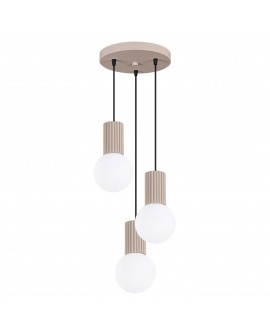 Lampa wisząca HALO 3P taupe Sollux SL.1745
