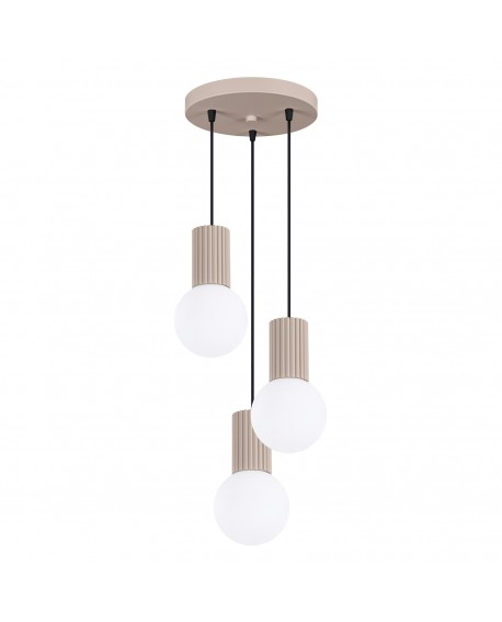 Lampa wisząca HALO 3P taupe Sollux SL.1745