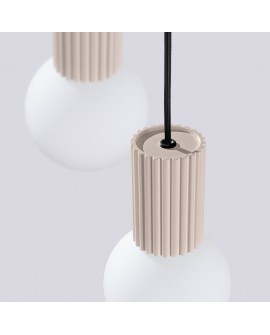 Lampa wisząca HALO 3P taupe Sollux SL.1745