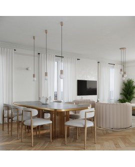 Lampa wisząca HALO 3P taupe Sollux SL.1745