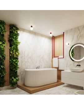 Plafon HALO burgund IP44 Sollux SL.1748