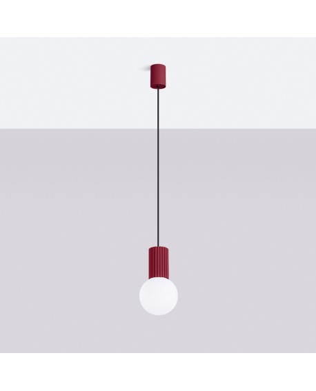 Lampa wisząca HALO 1 burgund Sollux SL.1749