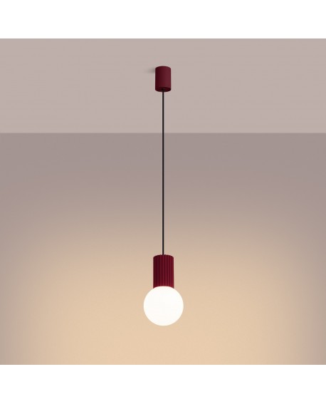 Lampa wisząca HALO 1 burgund Sollux SL.1749
