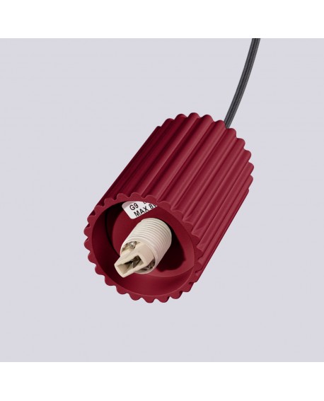 Lampa wisząca HALO 1 burgund Sollux SL.1749