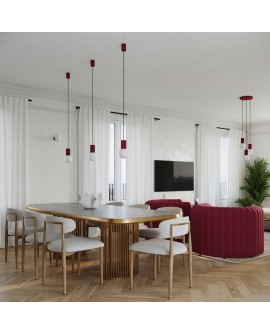 Lampa wisząca HALO 1 burgund Sollux SL.1749