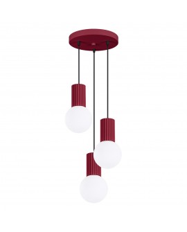 Lampa wisząca HALO 3P burgund Sollux SL.1750